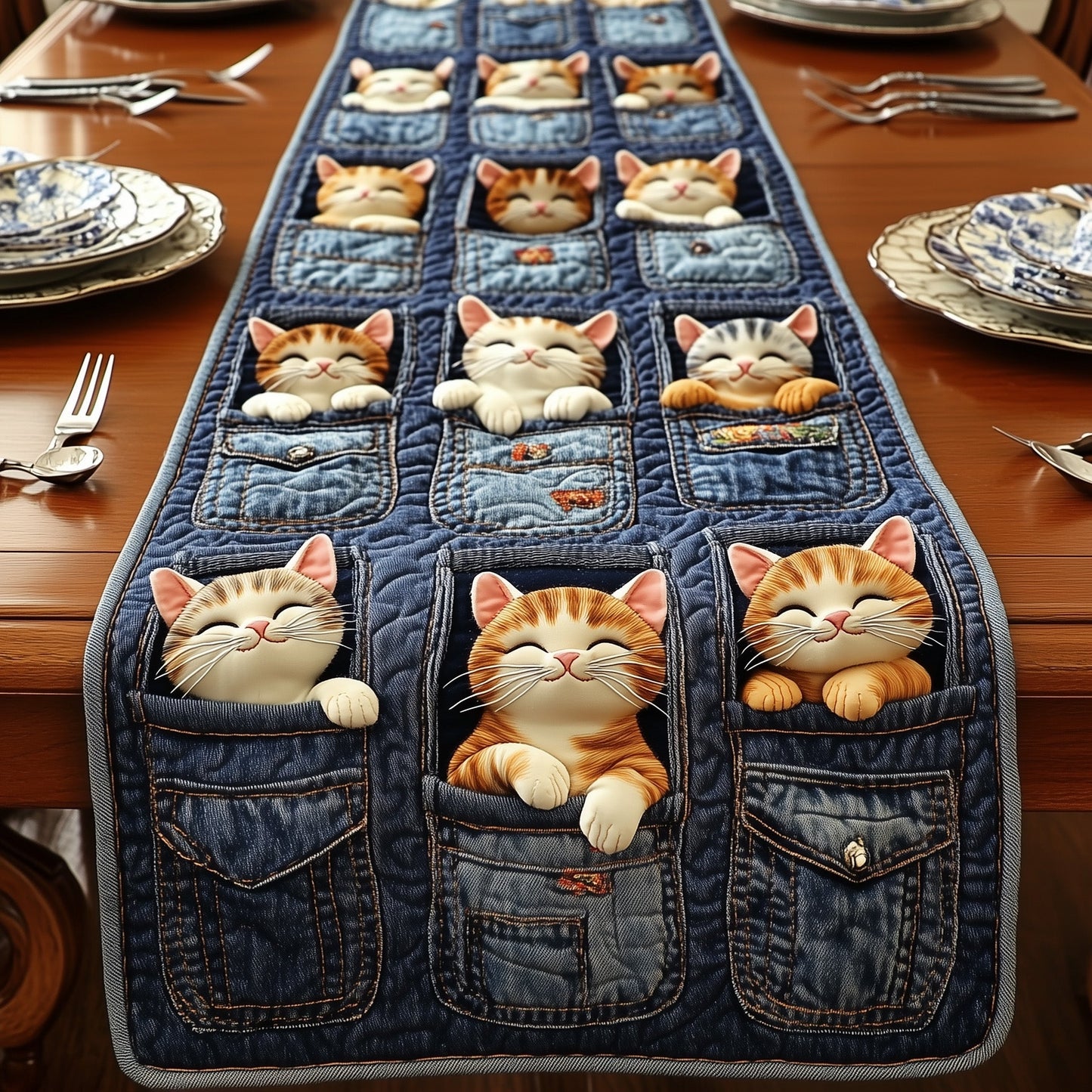 Mystic Meow Quilted Table Runner GFTOMA5001