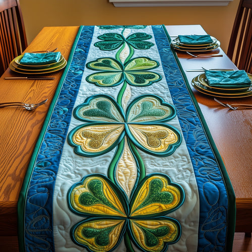 Irish Shamrock Quilted Table Runner GFTOMA5007