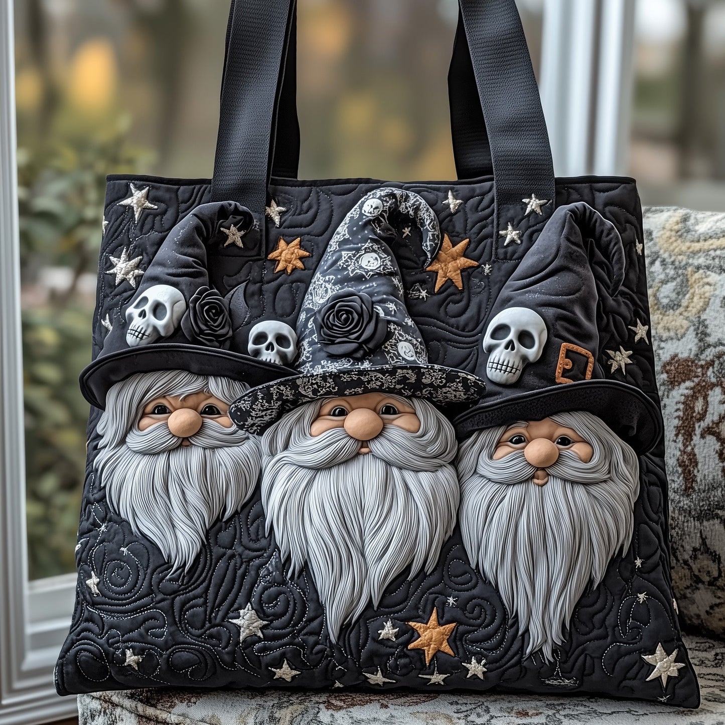 Mystic Gnomes Quilted Tote Bag GFTOMA5046