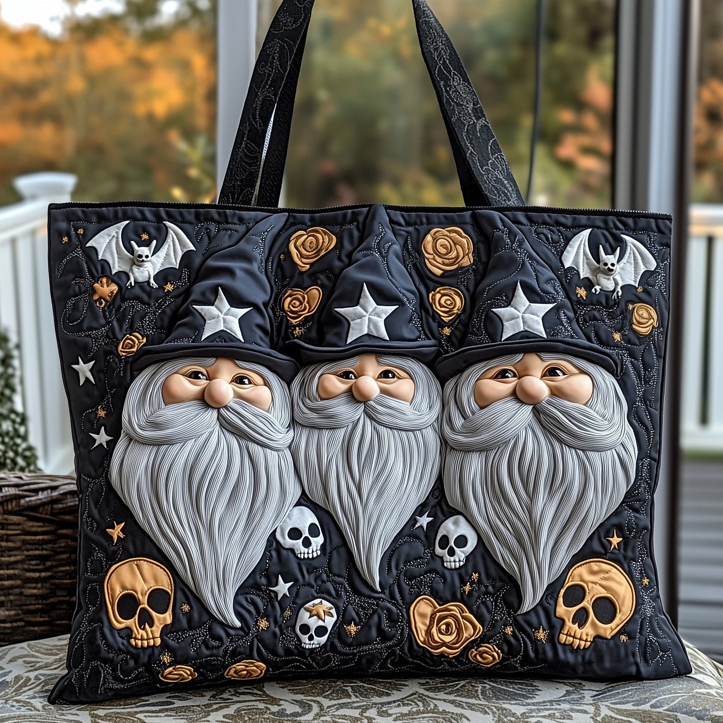 Mystic Gnomes Quilted Tote Bag GFTOMA5047