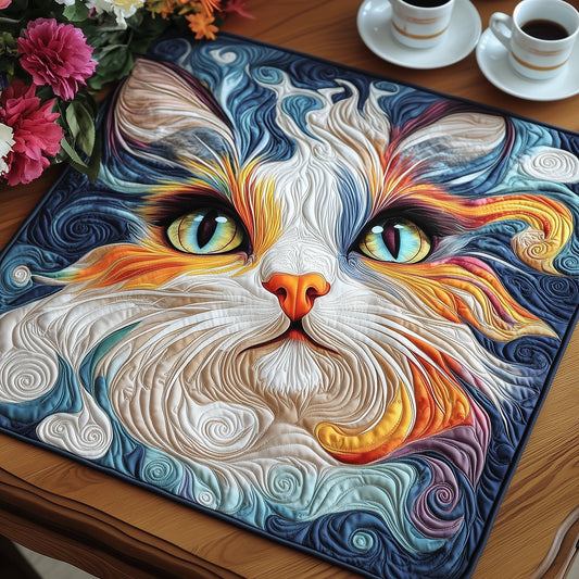 Cat Purrs Quilted Table Topper GFTOMA5069