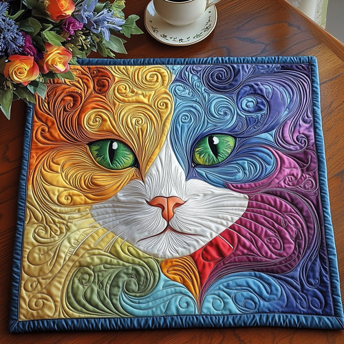 Cat Purrs Quilted Table Topper GFTOMA5076