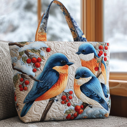 Yuletide Birds Quilted Tote Bag GFTOMA5087