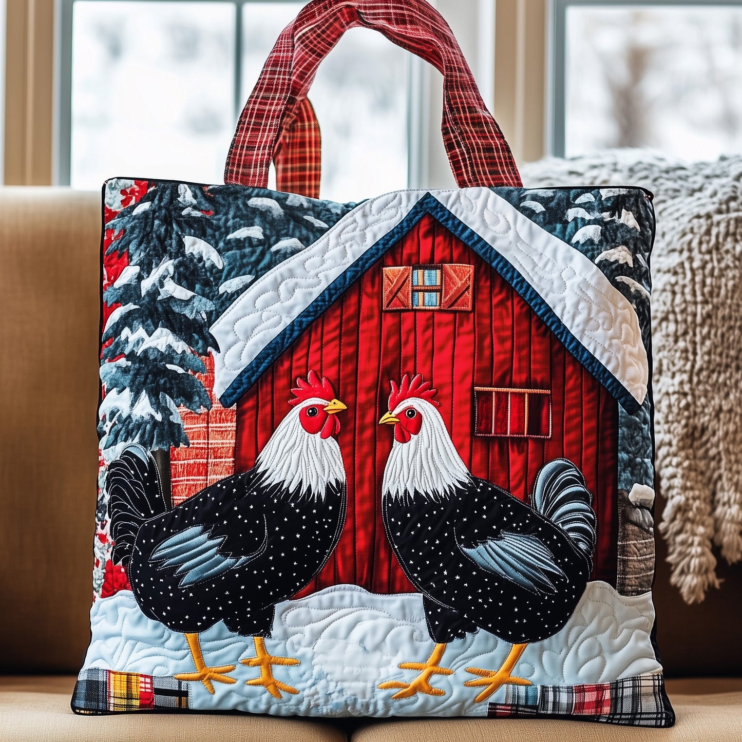 Rooster Charm Quilted Tote Bag GFTOMA5096