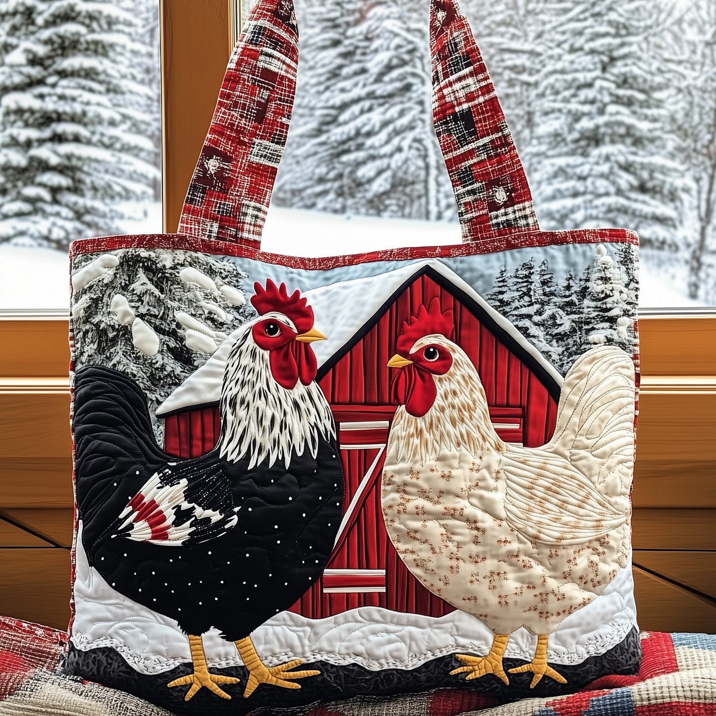 Rooster Charm Quilted Tote Bag GFTOMA5097