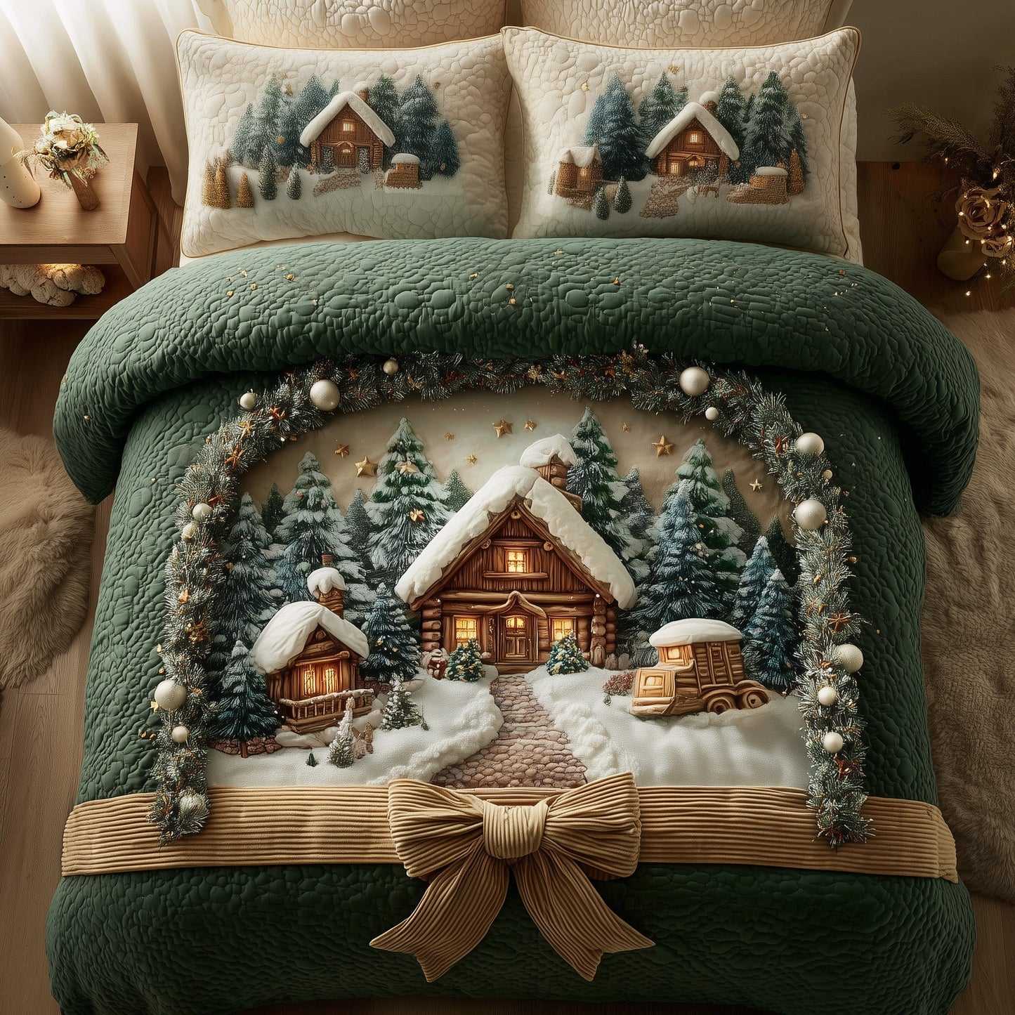 Snowy Village Duvet Cover Set GFTOMA5122
