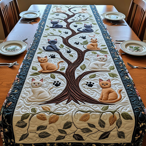 Tree of Cats Quilted Table Runner GFTOMA518