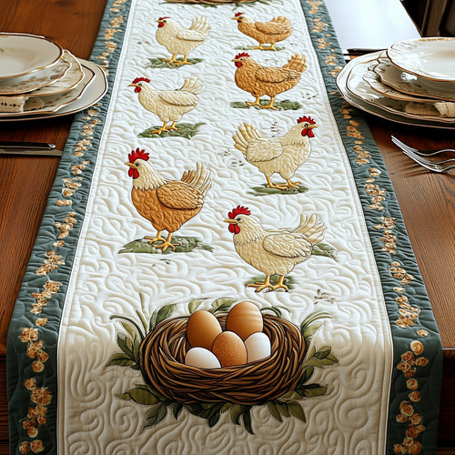 Hens Quilted Table Runner GFTOMA522