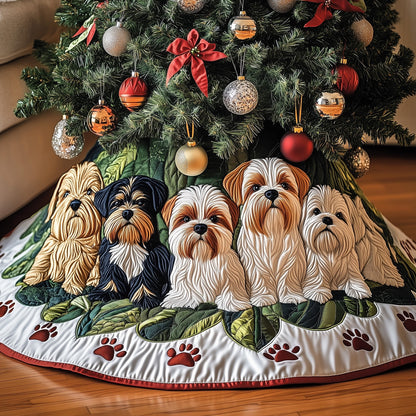 Yorkshire Terrier Quilted Tree Skirt GFTOMA5240