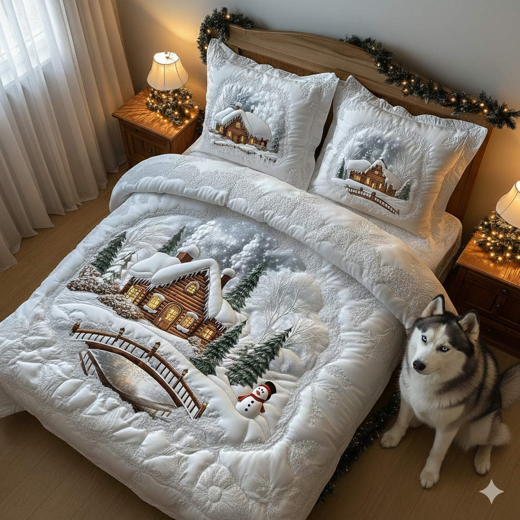 Winter Cabin Duvet Cover Set GFTOMA5268