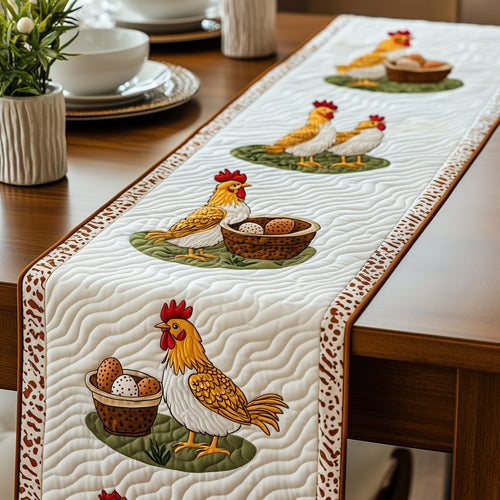 Hens Quilted Table Runner GFTOMA526