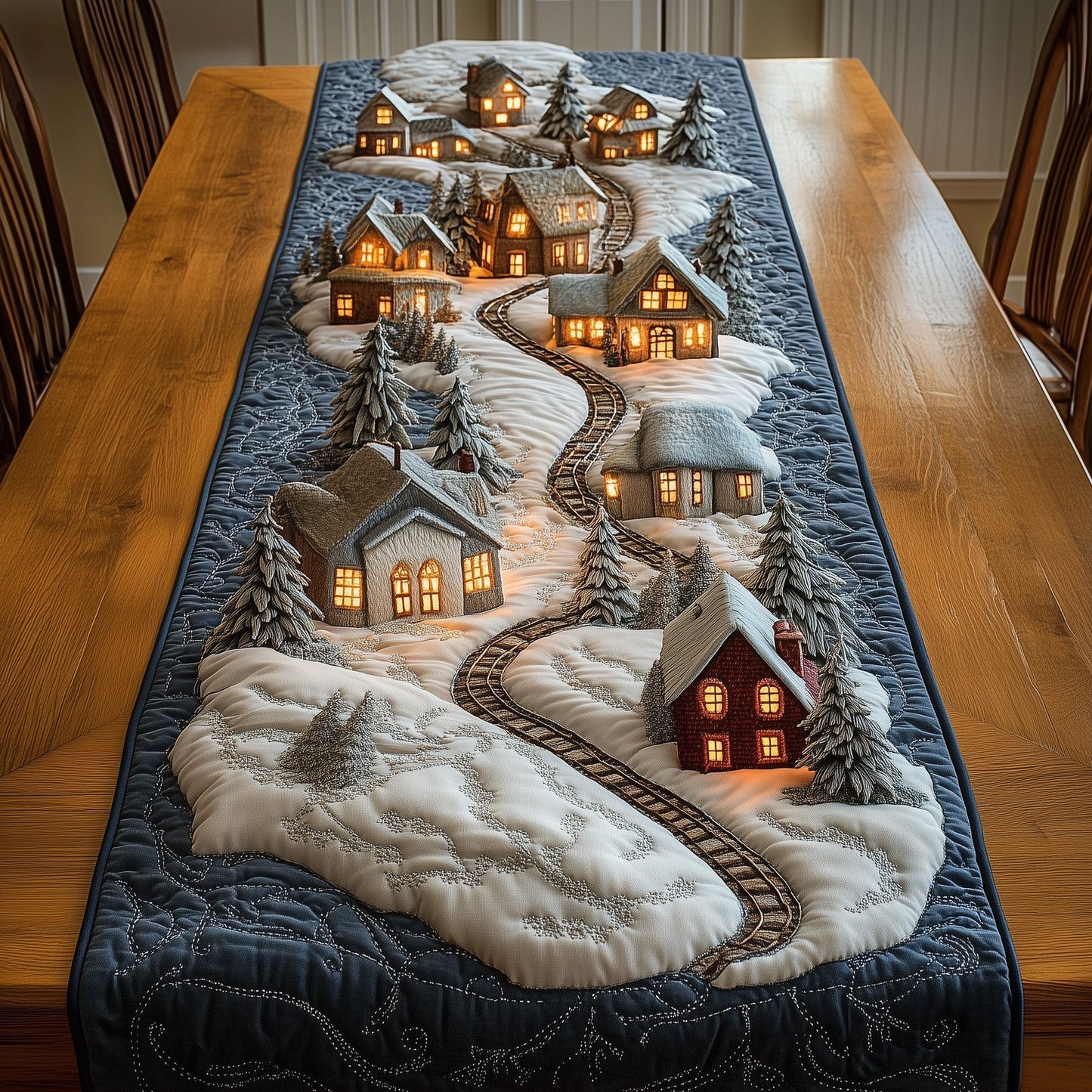 Yuletide Express Quilted Table Runner GFTOMA5294