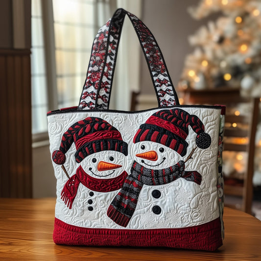 Snowman Lane Quilted Tote Bag GFTOMA5307