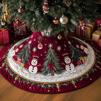 Snowman Lane Quilted Tree Skirt GFTOMA5317
