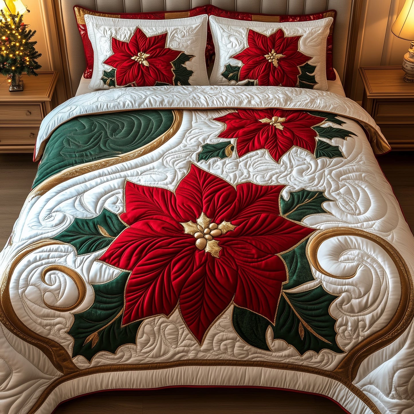 Poinsettia Elegance Duvet Cover Set GFTOMA5323