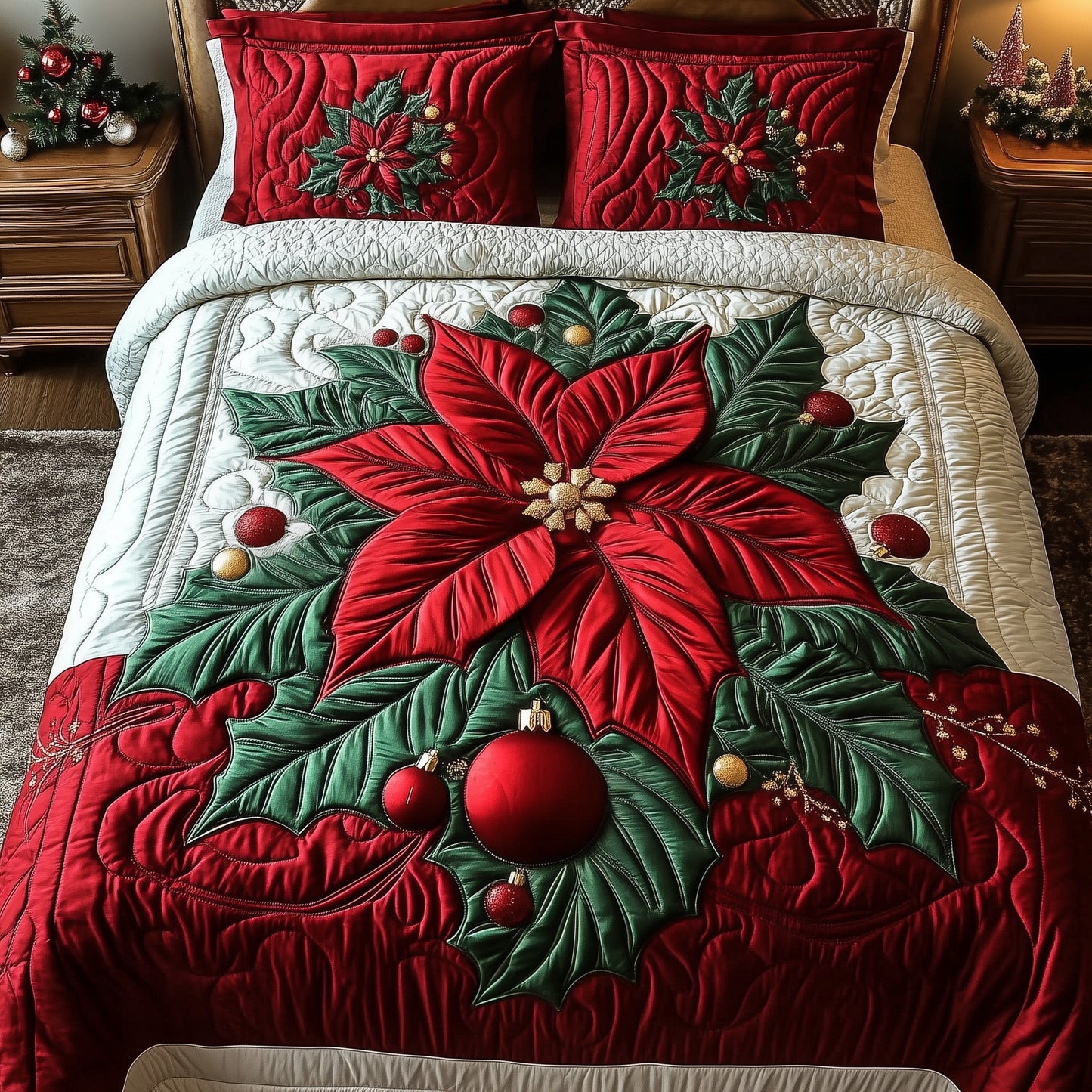 Poinsettia Elegance Duvet Cover Set GFTOMA5327