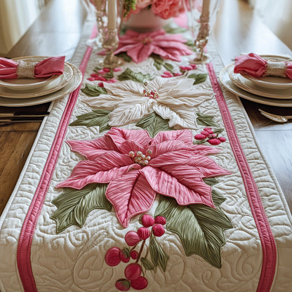 Poinsettia Elegance Quilted Table Runner GFTOMA5331