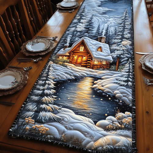 Winter Cabin Quilted Table Runner GFTOMA5337