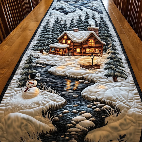 Winter Cabin Quilted Table Runner GFTOMA5338