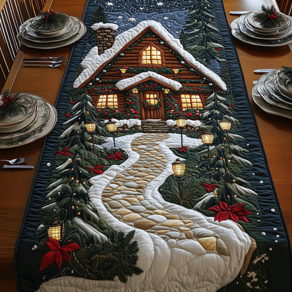 Winter Cabin Quilted Table Runner GFTOMA5340