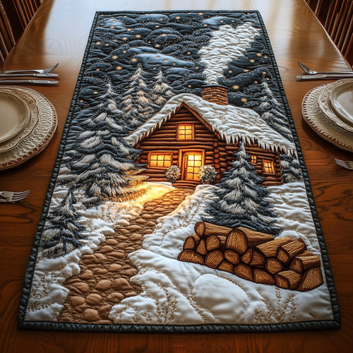 Winter Cabin Quilted Table Runner GFTOMA5341
