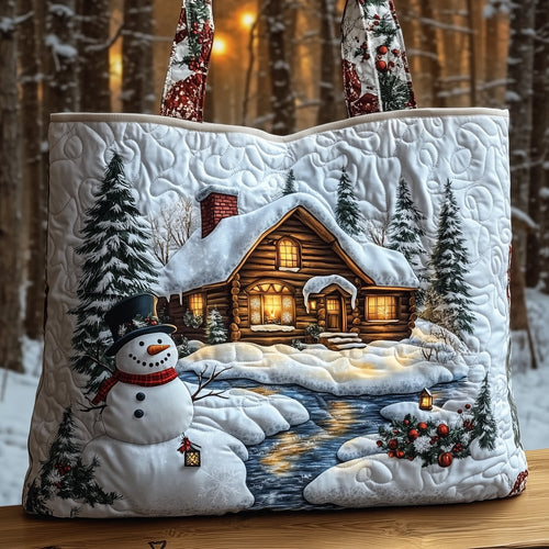 Winter Cabin Quilted Tote Bag GFTOMA5363