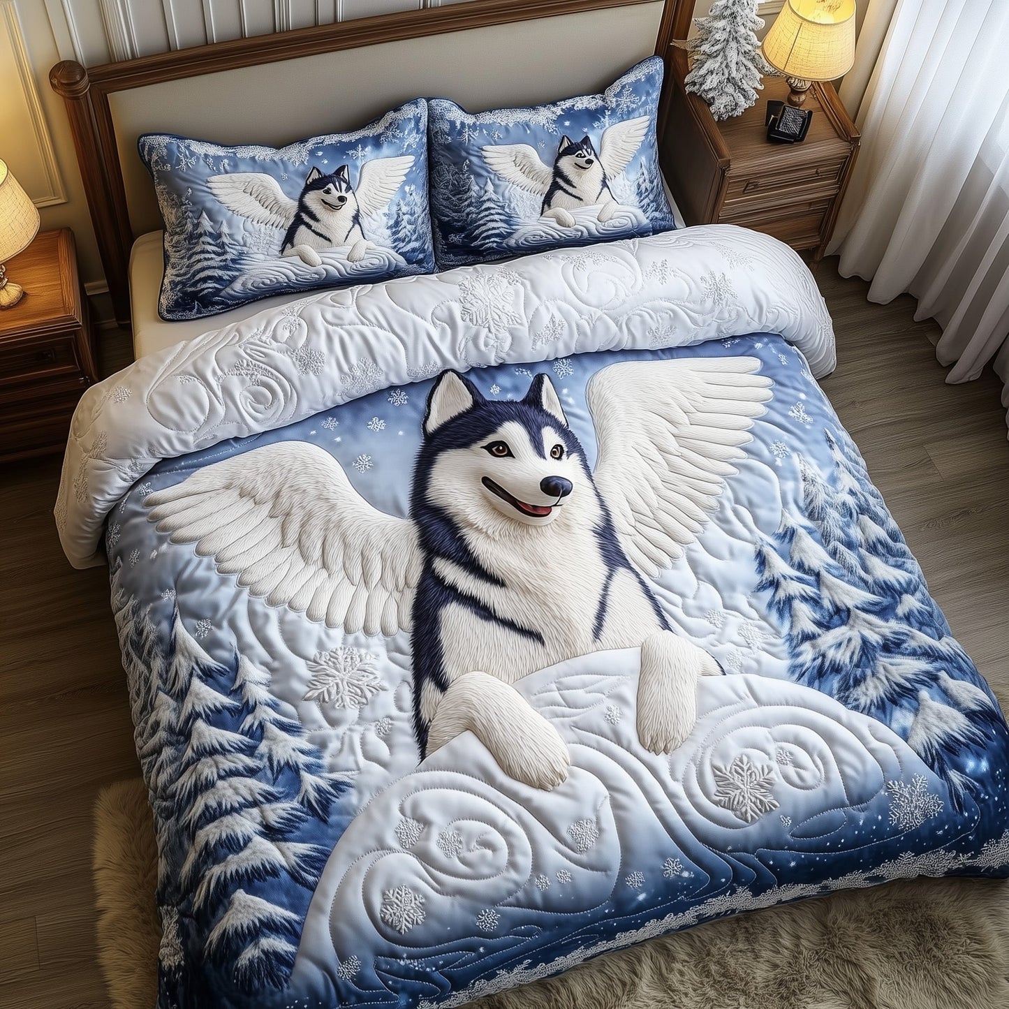 Festive Husky Duvet Cover Set GFTOMA5408