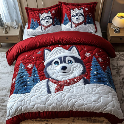 Festive Husky Duvet Cover Set GFTOMA5409