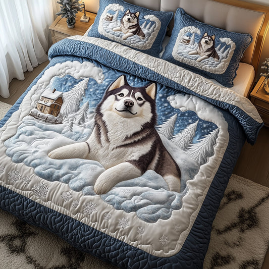 Festive Husky Duvet Cover Set GFTOMA5413