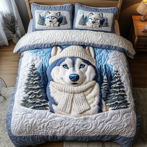 Festive Husky Duvet Cover Set GFTOMA5414