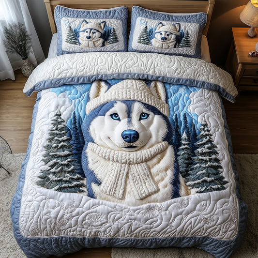 Festive Husky Duvet Cover Set GFTOMA5414