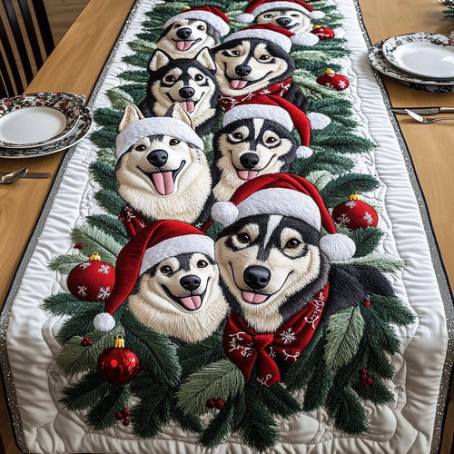 Festive Husky Quilted Table Runner GFTOMA5415