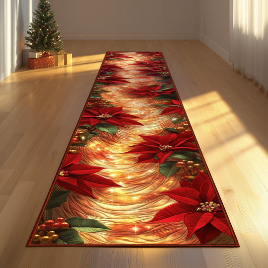 Poinsettia Bliss Runner Rug GFTOMA5465