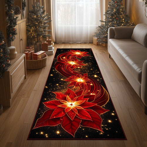 Poinsettia Bliss Runner Rug GFTOMA5467