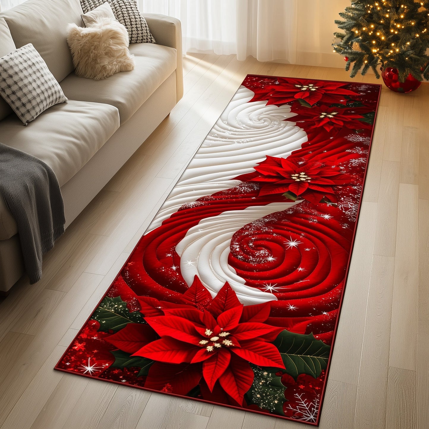 Poinsettia Bliss Runner Rug GFTOMA5470