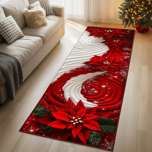 Poinsettia Bliss Runner Rug GFTOMA5470