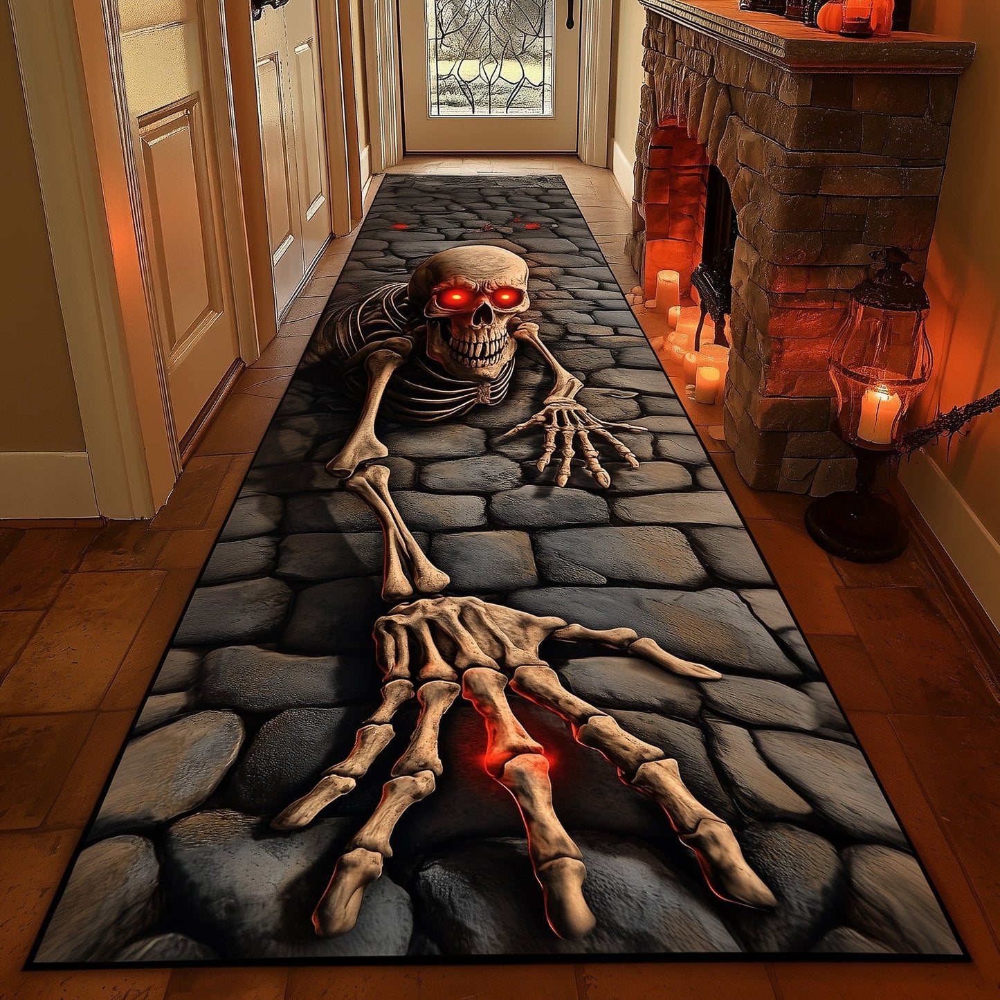 Spooky Skeleton Runner Rug GFTOMA5473