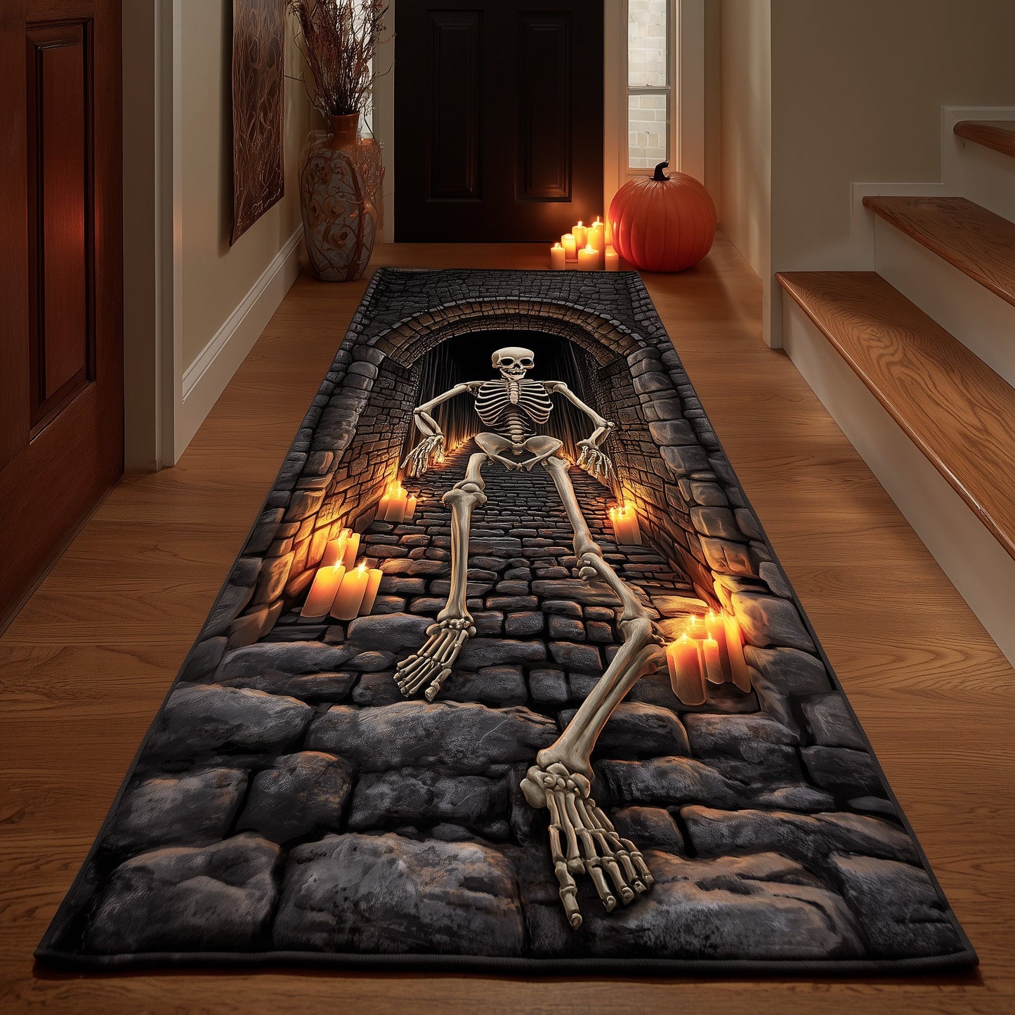 Spooky Skeleton Runner Rug GFTOMA5476