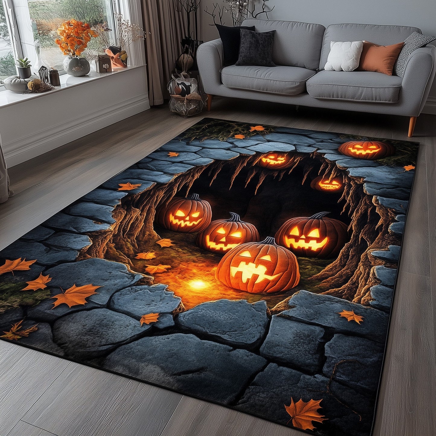 Pumpkin Nightmare Area Rug GFTOMA5603