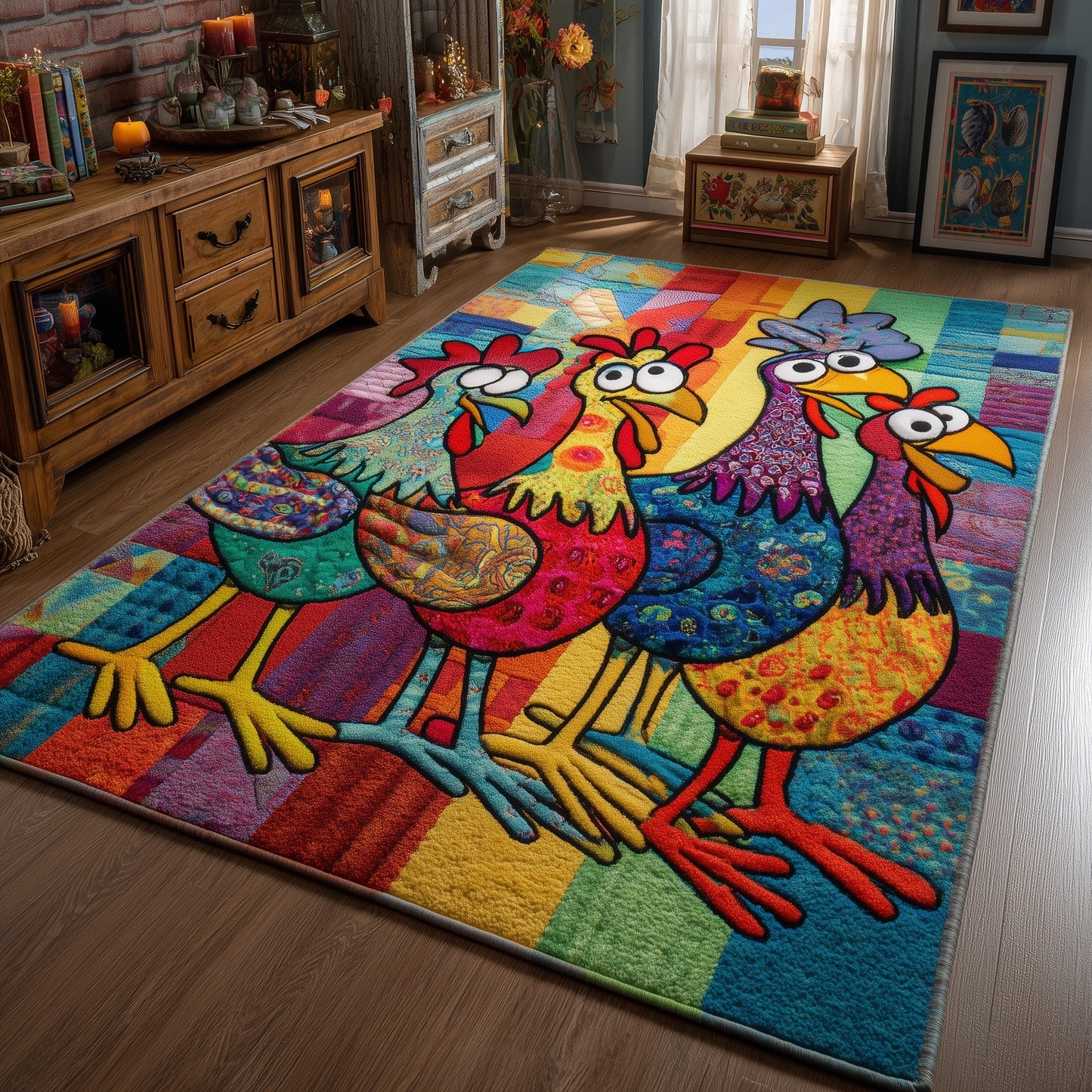 Funky Chicken Area Rug GFTOMA5607