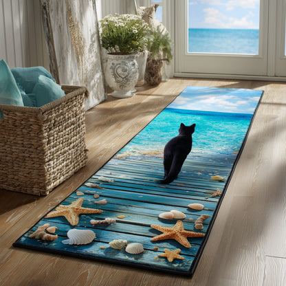 Whimsical Cat Runner Rug GFTOMA5736