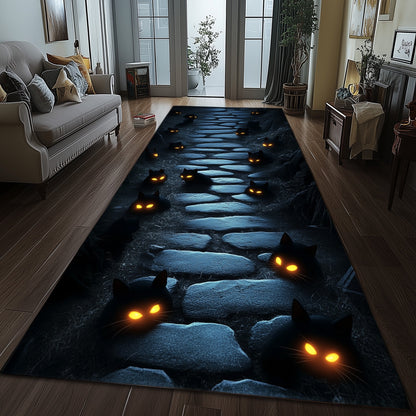 Black Cat Runner Rug GFTOMA5745
