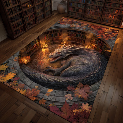 Library Dragon Area Rug GFTOMA5763