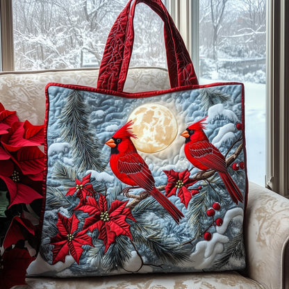 Cardinal Snow Quilted Tote Bag GFTOMA5768