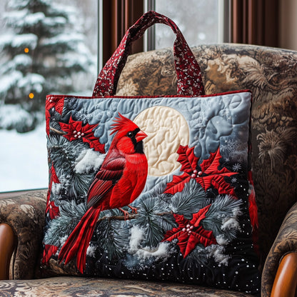 Cardinal Snow Quilted Tote Bag GFTOMA5774