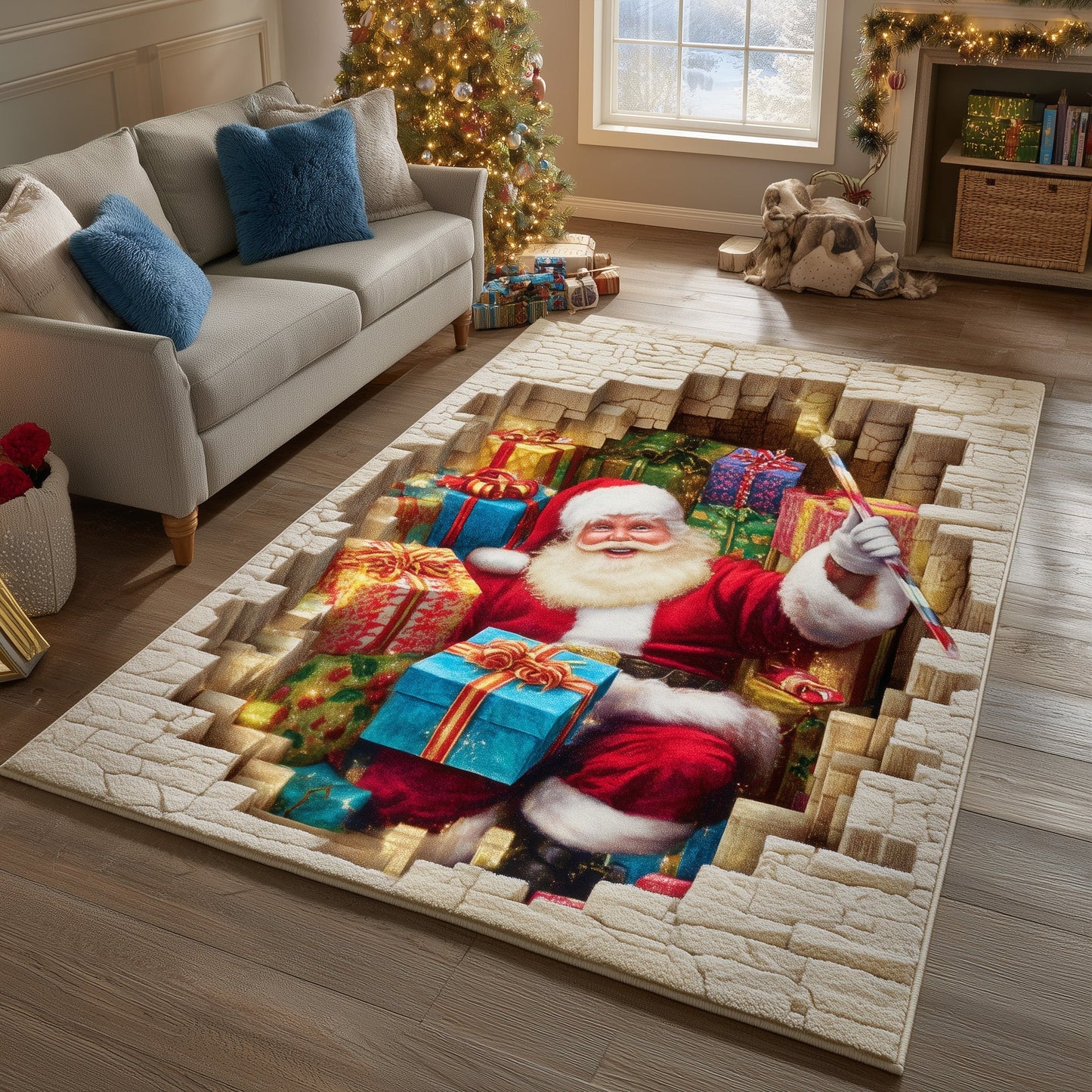 Jolly Santa Area Rug GFTOMA5819