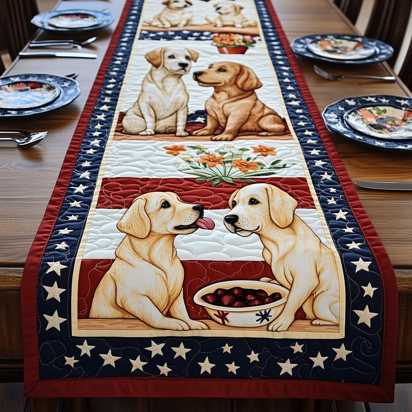 Labrador Retriever Quilted Table Runner GFTOMA592