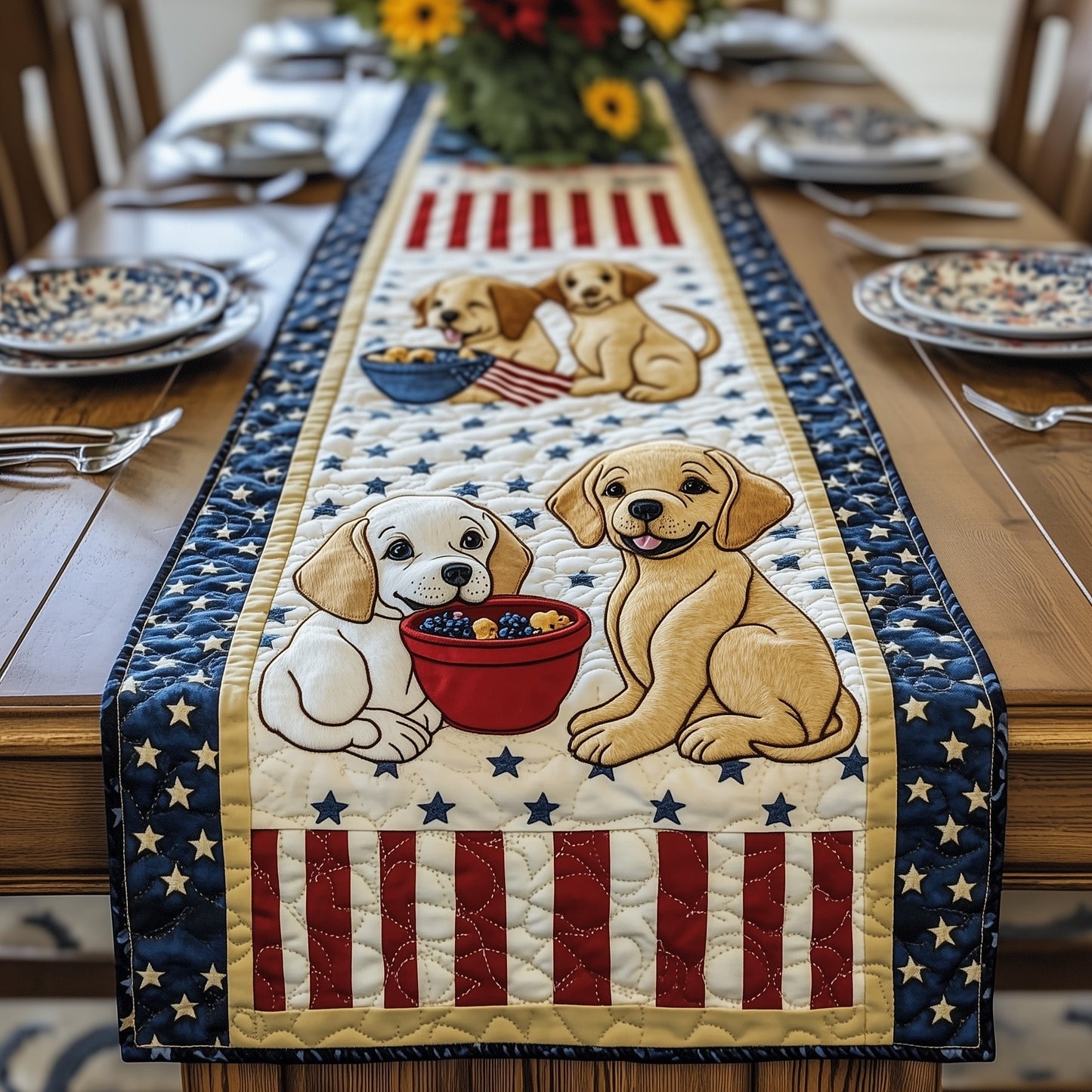 Labrador Retriever Quilted Table Runner GFTOMA593