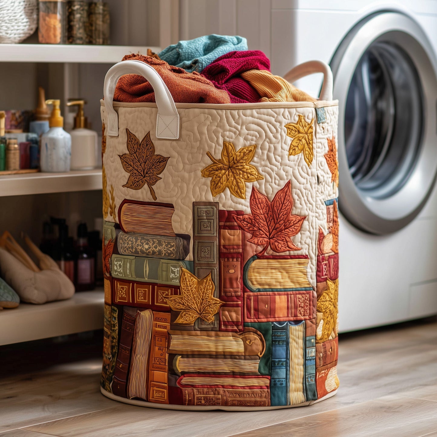 Cozy Book Quilted Laundry Basket GFTOMA5959
