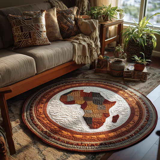 African Sunlight Quilted Round Mat GFTOMA6019